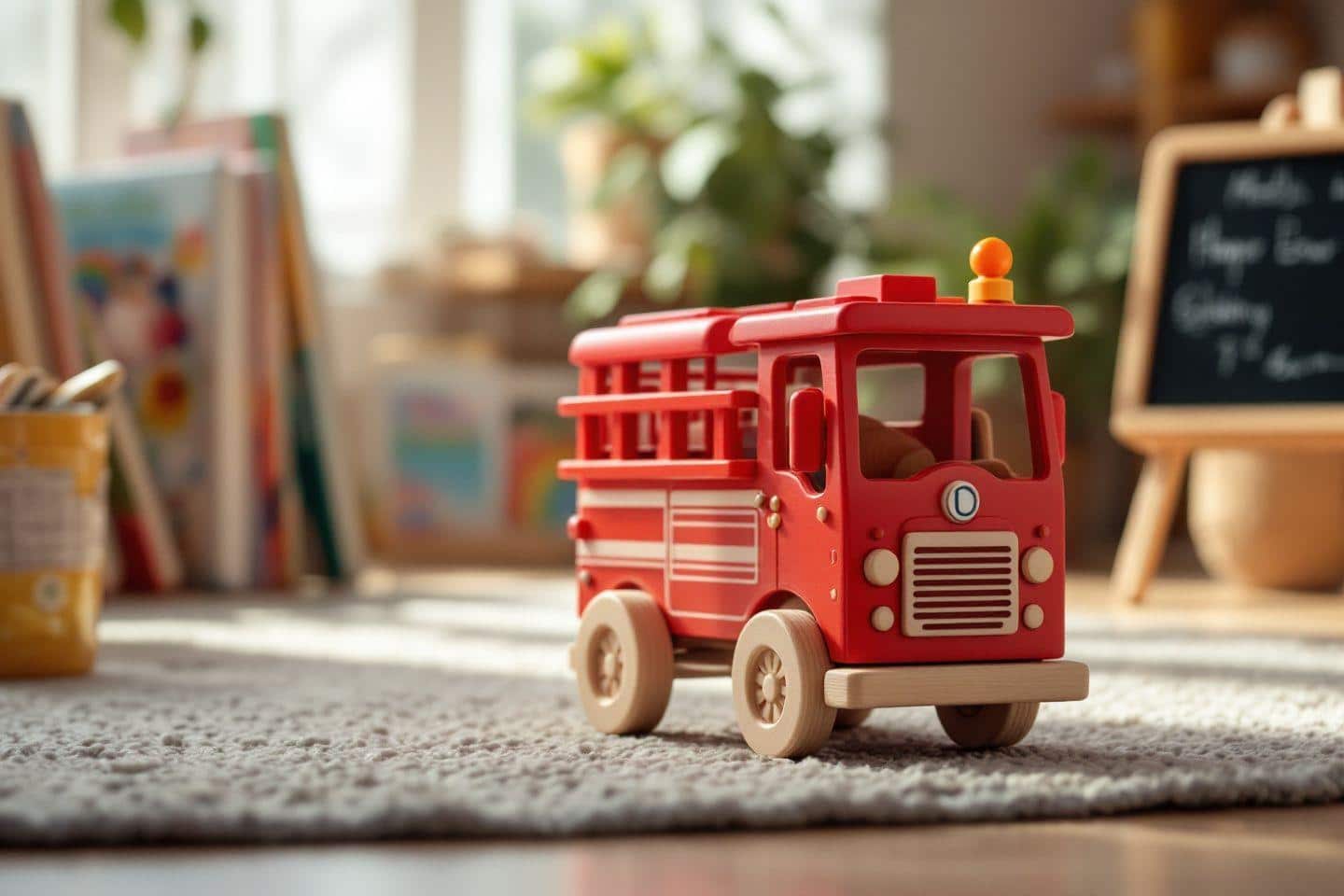 Camion de pompier ou pompiers ? guide d'orthographe et jouets en bois pour enfant