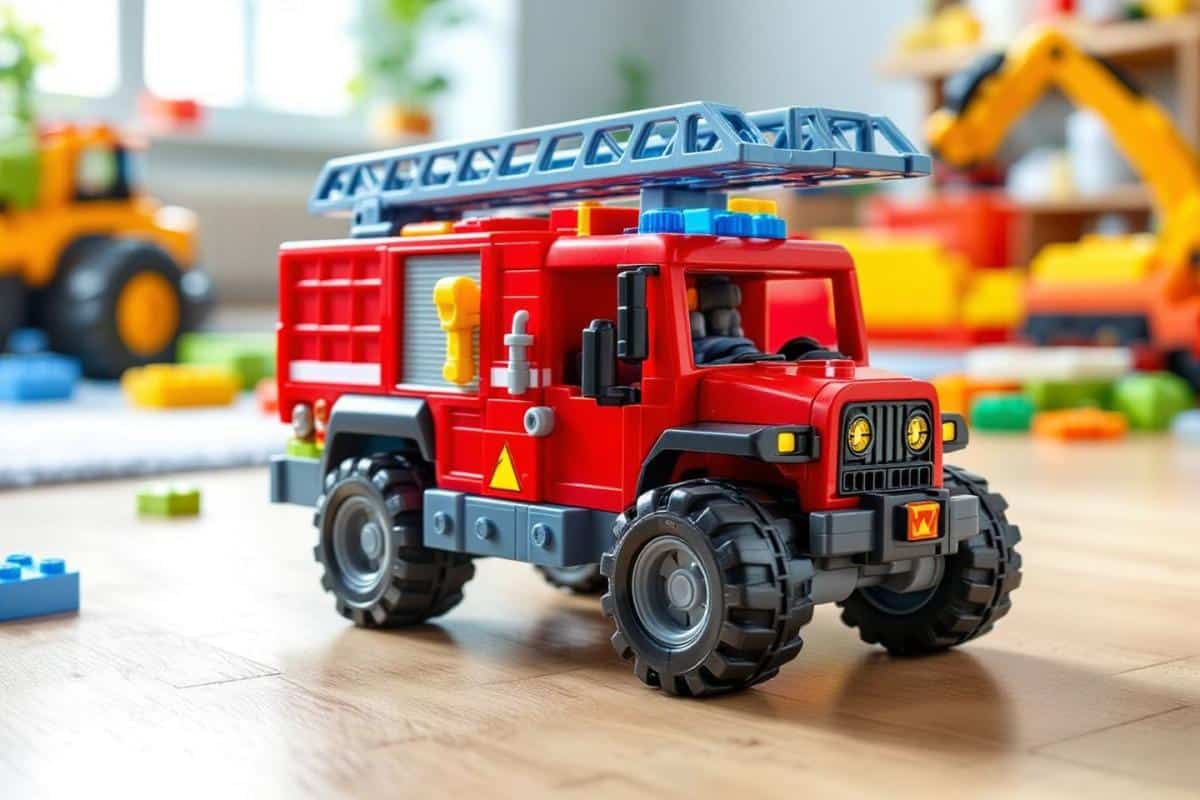 Camion de pompiers duplo - jouet de construction pour enfants