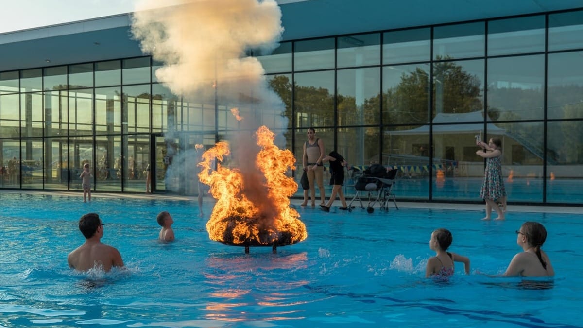 Centre aquatique de Fécamp : un départ de feu sans gravité en pleine activité