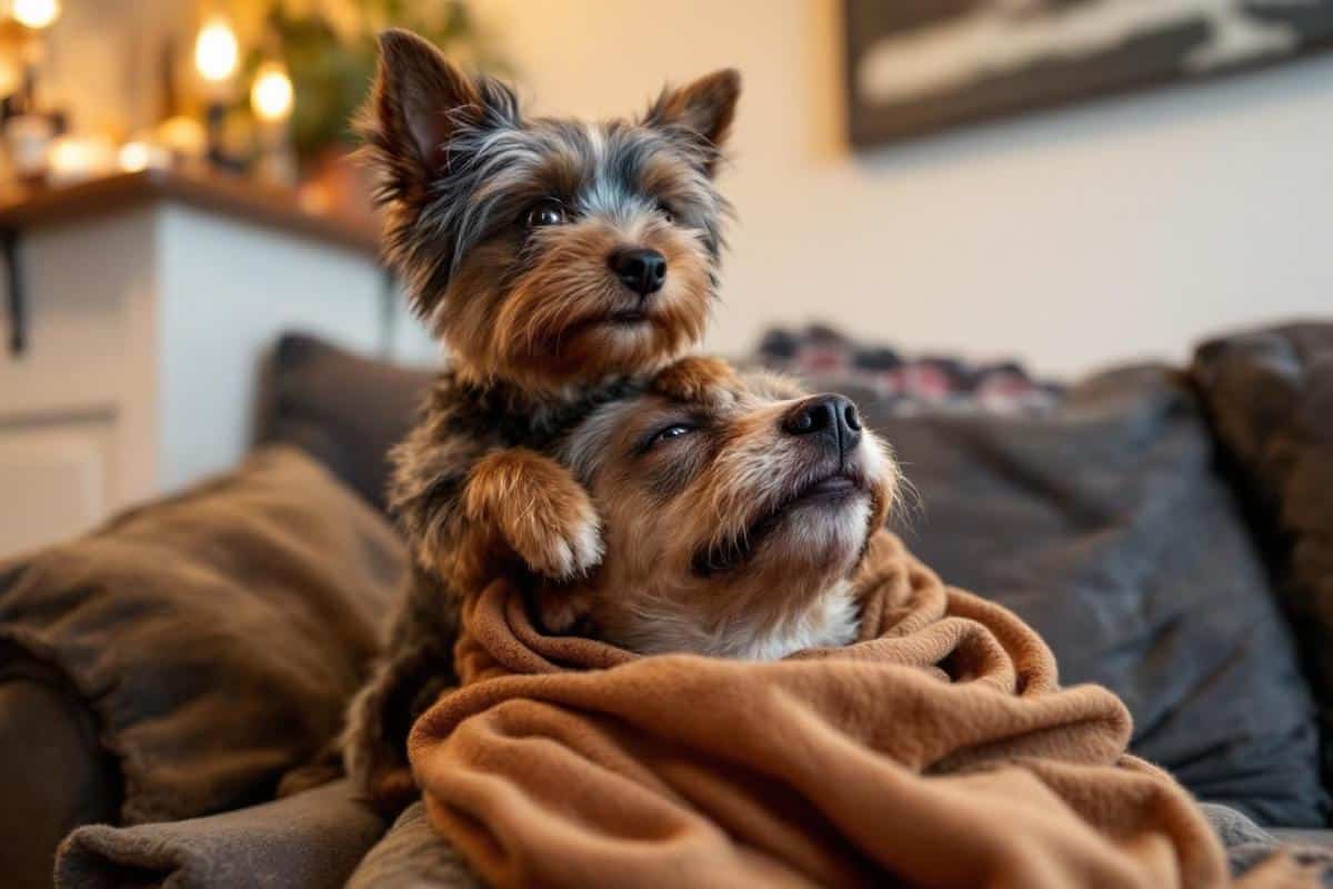 Un chiot saute sur la poitrine de son maître en pleine crise cardiaque et lui sauve la vie