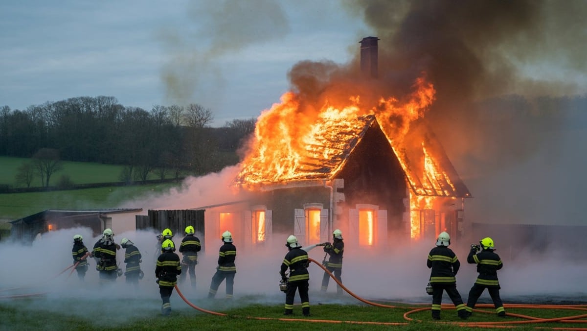 Claira : un incendie ravage une maison, une trentaine de pompiers mobilisés