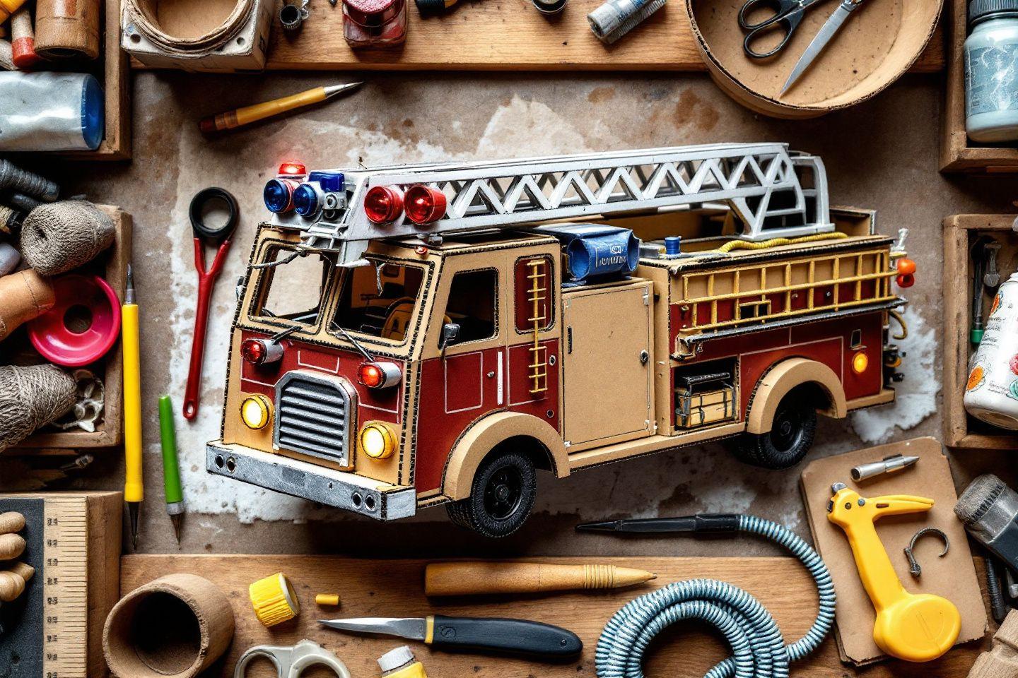 Comment fabriquer un camion de pompier en carton : tutoriel DIY complet