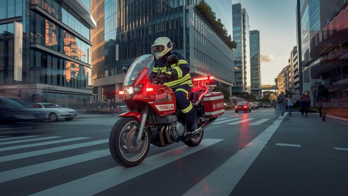 Formation à la conduite rapide de moto pompier en situation d'urgence