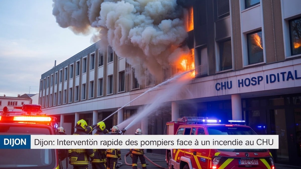 Dijon : intervention rapide des pompiers face à un incendie au CHU