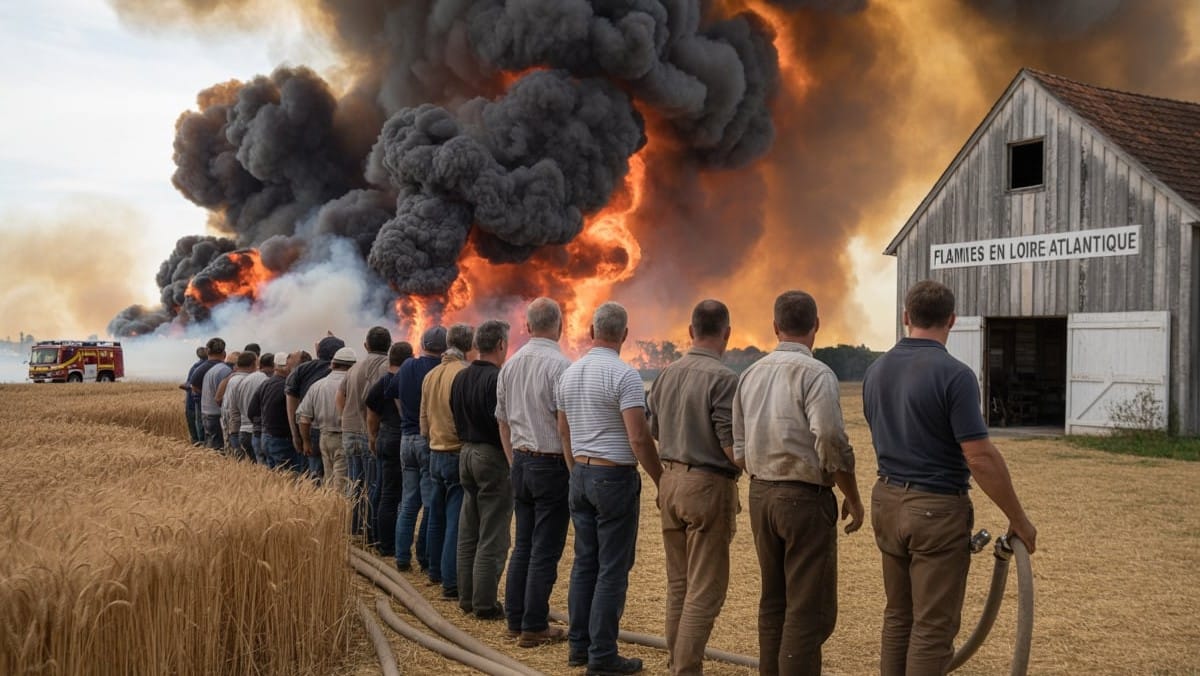 Flammes en Loire-Atlantique : la solidarité des agriculteurs avec les pompiers fait reculer l’incendie