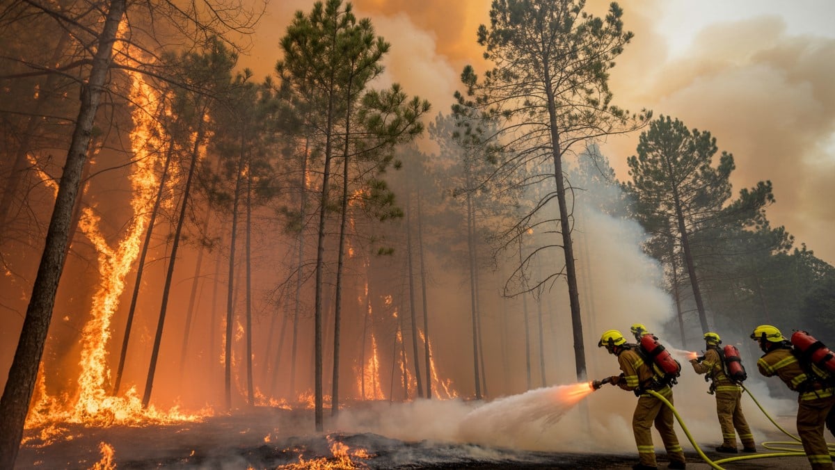 Forêt de la Coubre en feu : les pompiers luttent contre un incendie à La Tremblade