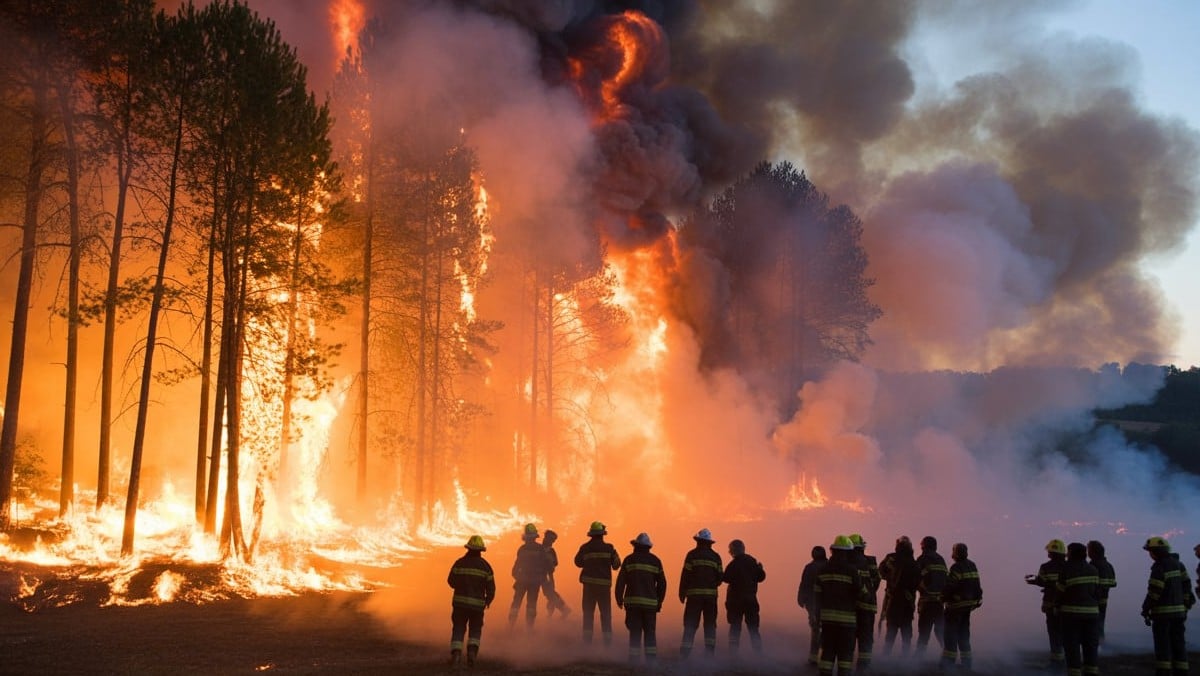 Forêt en feu au sud de la Charente-Maritime : une cinquantaine de pompiers sur le front
