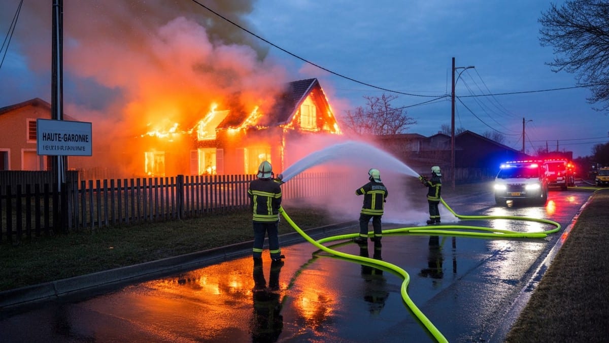 Haute-Garonne : les pompiers mobilisés pour un feu de maison à Lévignac cette nuit