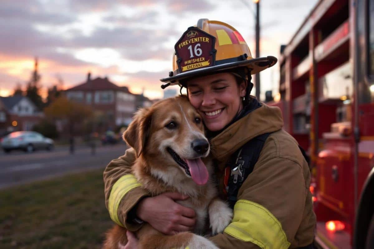 Héros d’un chien rescapé d’un incendie, ce pompier devient ensuite son plus fidèle compagnon
