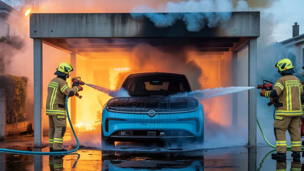 Incendie à La Tranche-sur-Mer : une voiture électrique prend feu sous un abri, les pompiers mobilisés