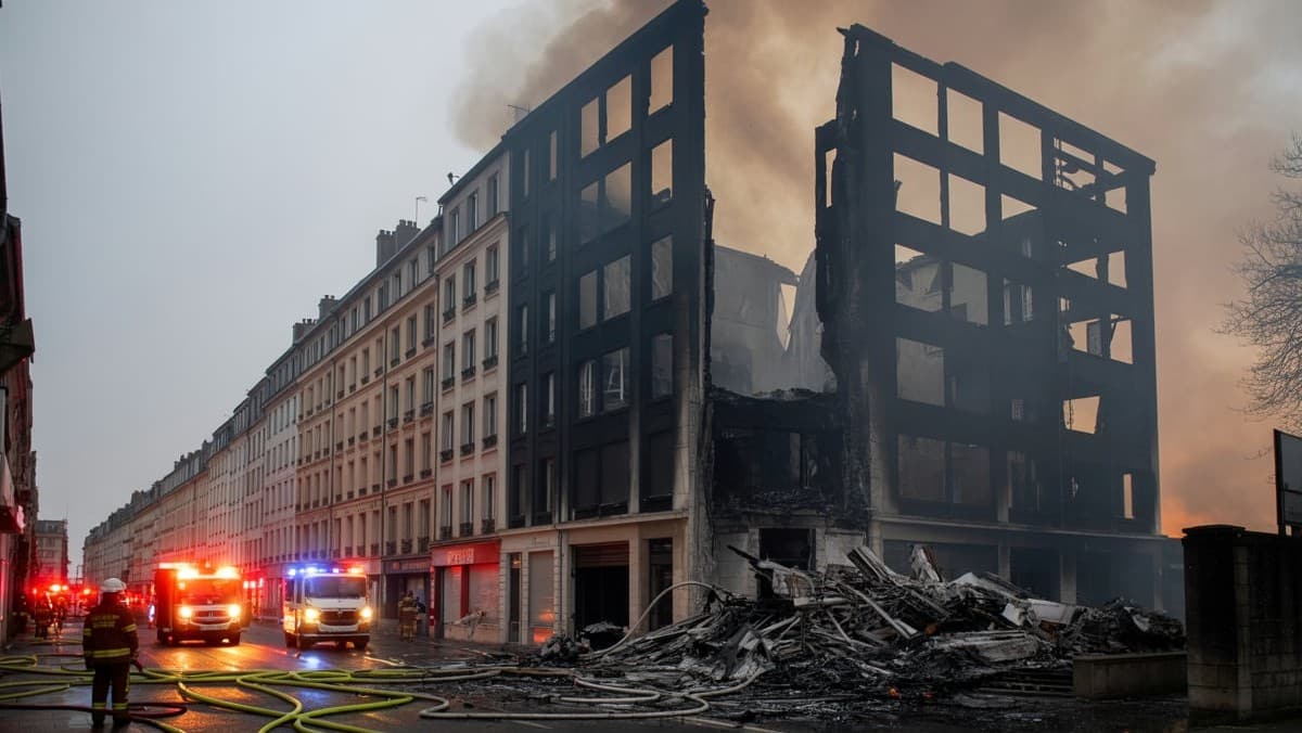 Incendie à Limoges : un immeuble entièrement détruit rue Aristide Briand malgré l’urgence