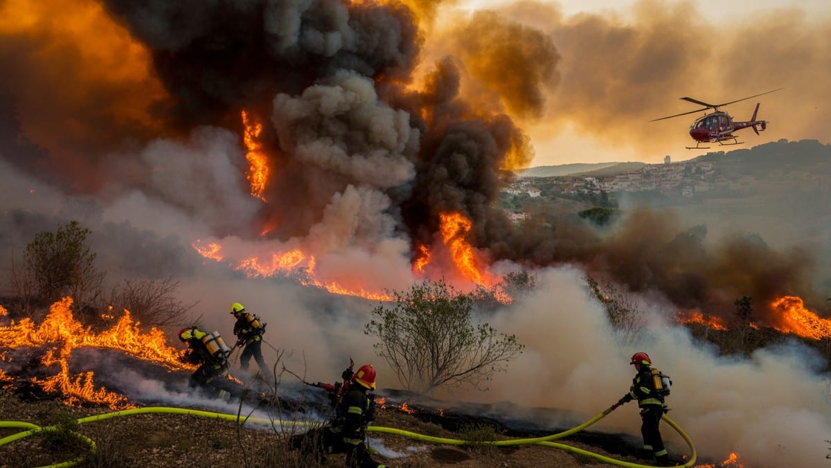 Incendie à Sorgues : huit hectares de broussailles ravagés, intervention massive des pompiers