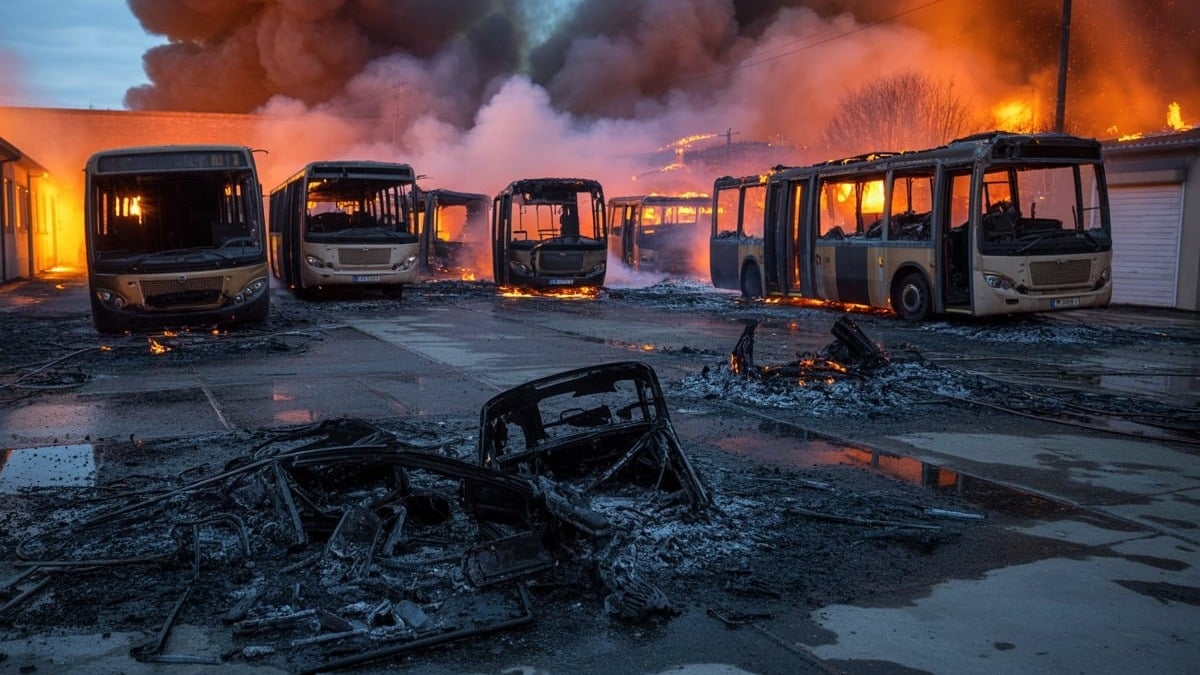 Incendie à Villers-Cotterêts : le dépôt Lefort touché, des bus réduits en cendres
