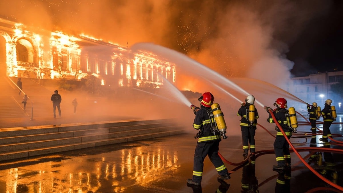 Incendie au Palais des Congrès de Nîmes : intervention rapide des pompiers