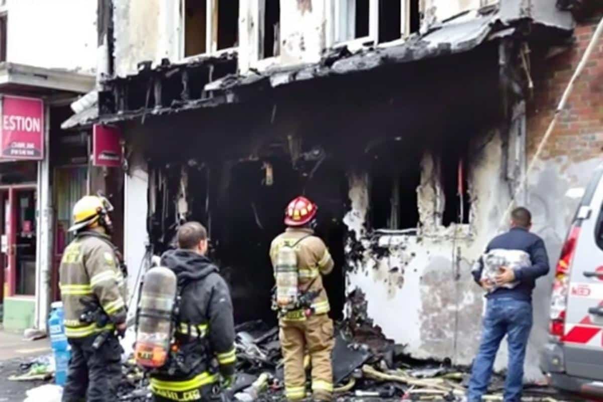 Incendie avenue Albert 1er à Castres : immeuble menacé d'effondrement après extinction du feu