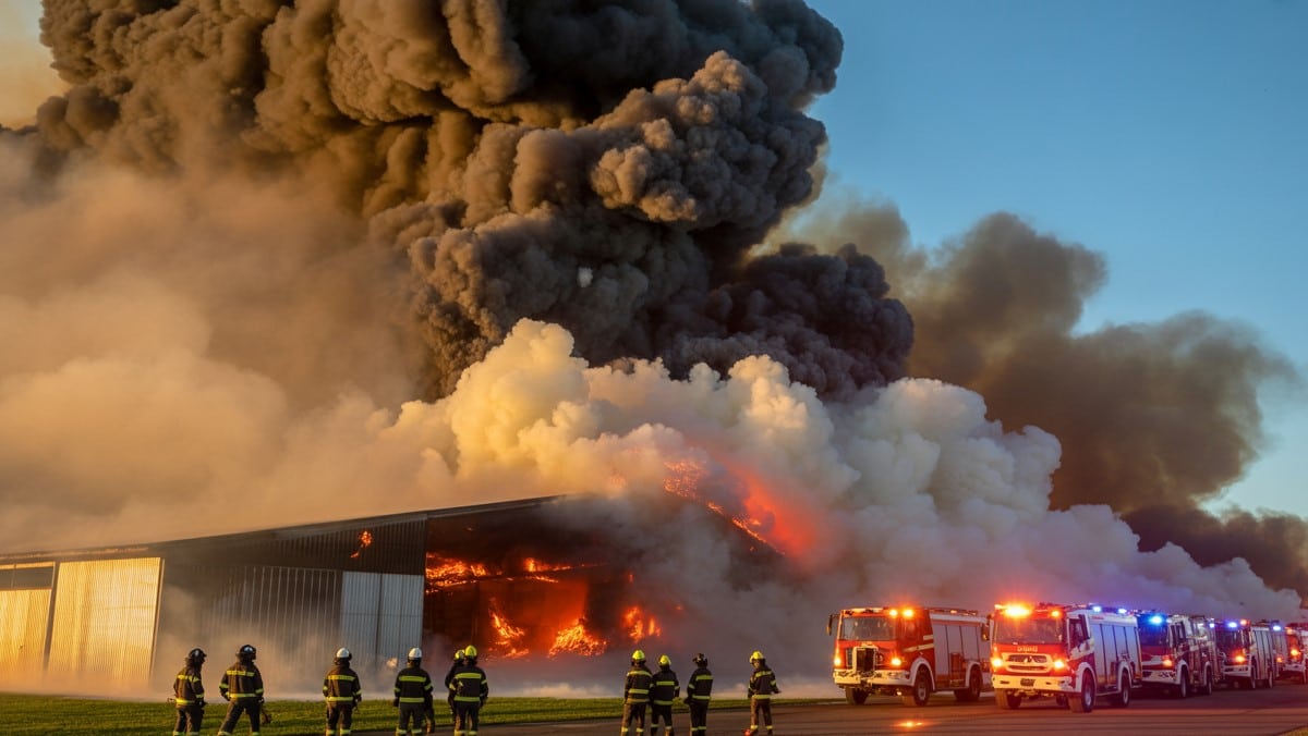 Incendie dans les Landes : 37 pompiers mobilisés pour sauver un hangar agricole