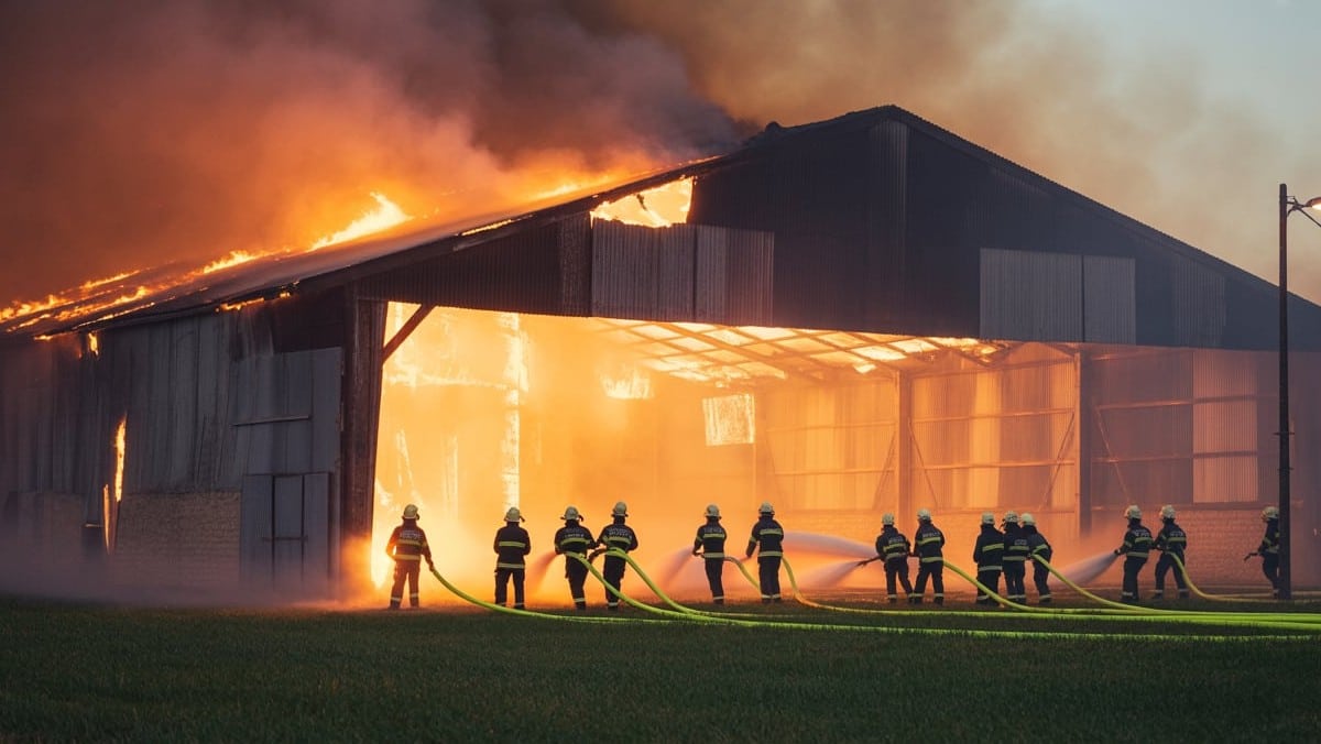 Incendie dans le Bas-Rhin : quinze pompiers mobilisés pour sauver un hangar agricole