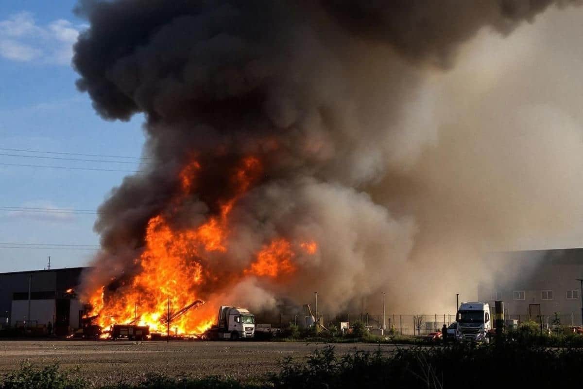 Incendie dans un entrepôt de recyclage de frigos de 1 000 m2 à Toulouse : "on a juste entendu l'alarme