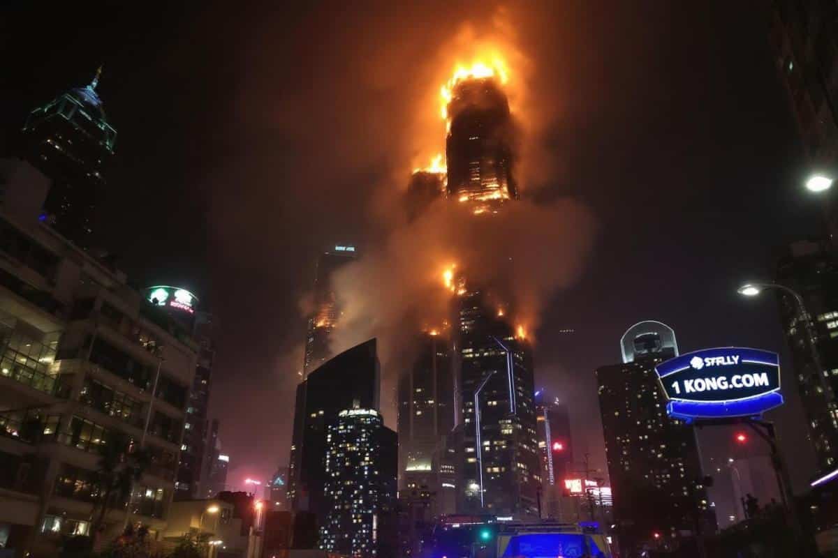 Incendie géant de Hong Kong : 128 morts, les flammes seraient parties des filets de protection