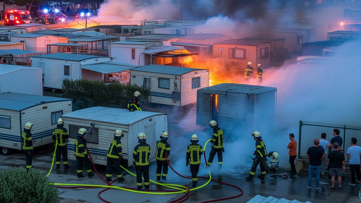 Incendie à Marseille : 70 marins-pompiers interviennent dans un camp de gens du voyage