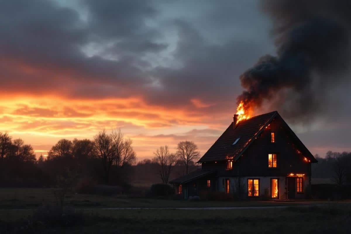 Un incendie ravage une maison dans la campagne de Méteren