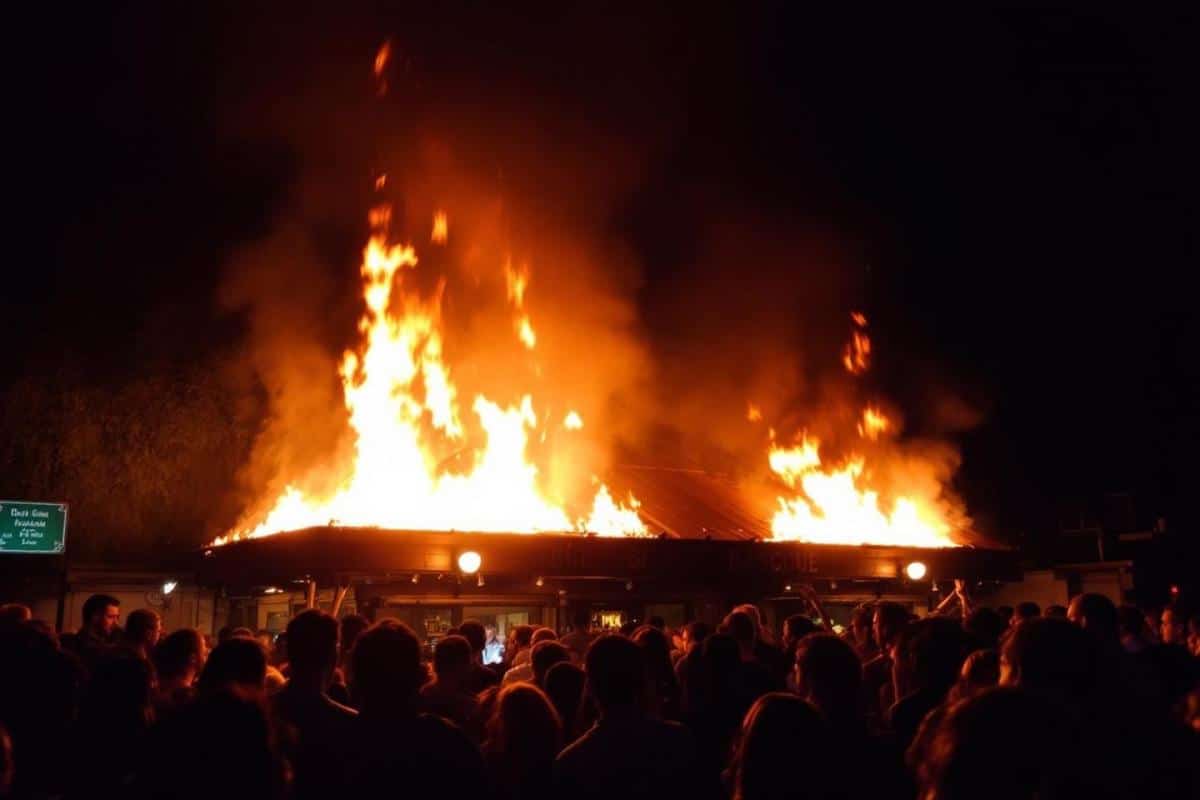 Incendie spectaculaire au Bar Basque place Saint-Pierre à Toulouse : le toit embrasé