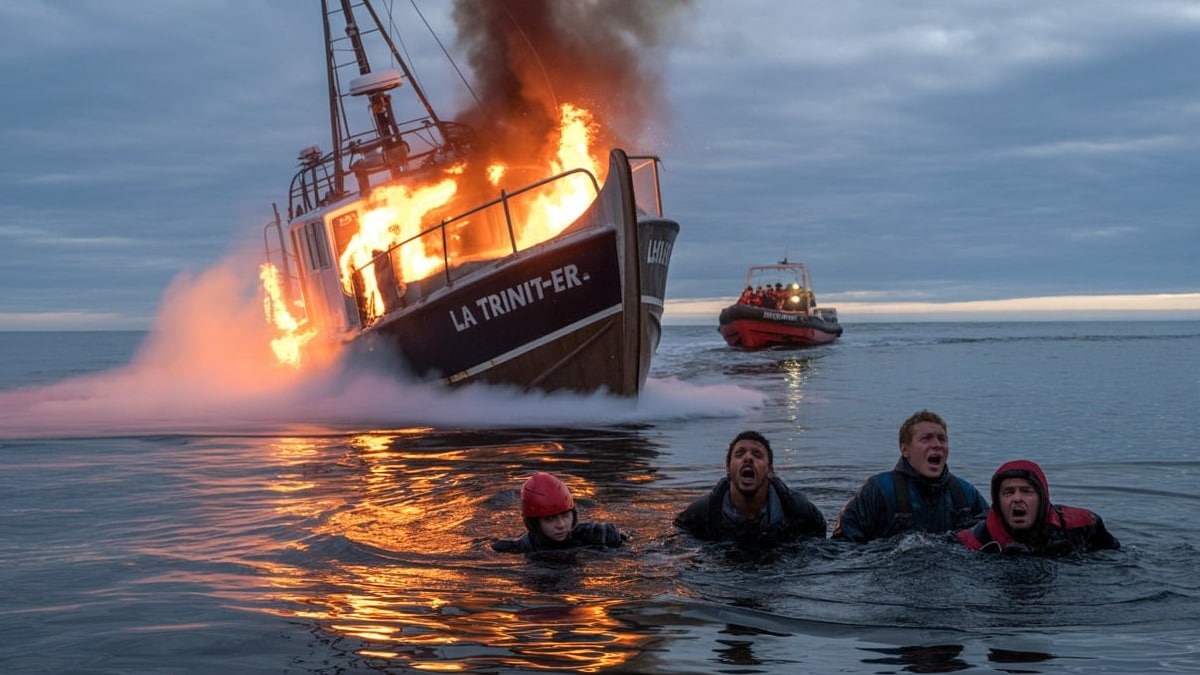 La Trinité-sur-Mer : un bateau en flammes, ses quatre passagers repêchés à l’eau