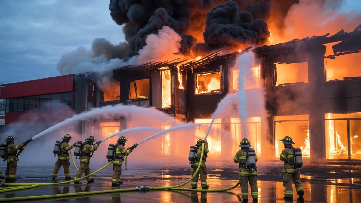 Le Havre : une entreprise ravagée par un incendie, 37 pompiers en intervention