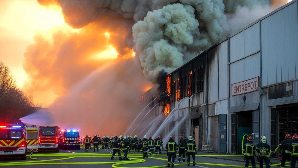 Les Pennes-Mirabeau : intervention massive des pompiers après un incendie dans un entrepôt