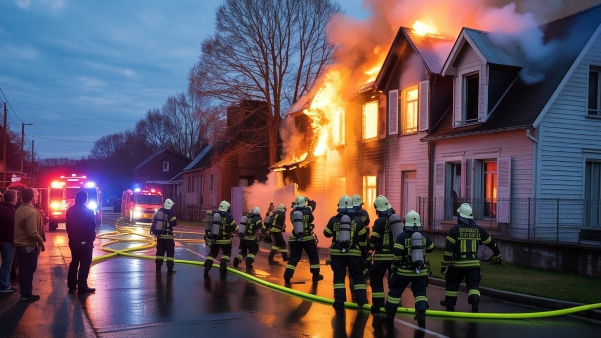 Maine-et-Loire : 40 pompiers luttent contre un feu d’habitation