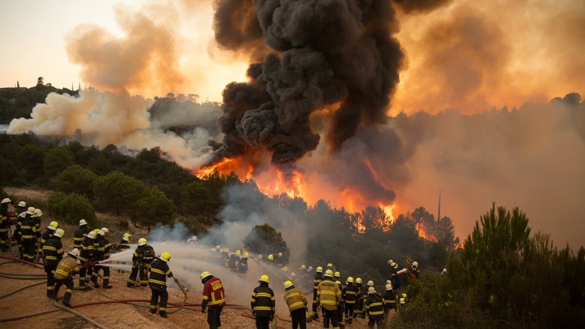 Marseille : 1000 pompiers luttent contre un violent incendie à Martigues