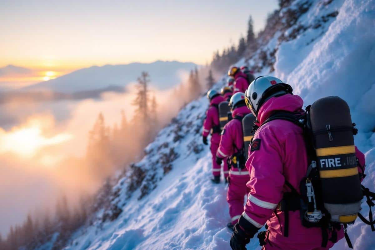 Octobre rose en Haute-Savoie : 1000 pompiers illuminent 60 sommets, photos spectaculaires