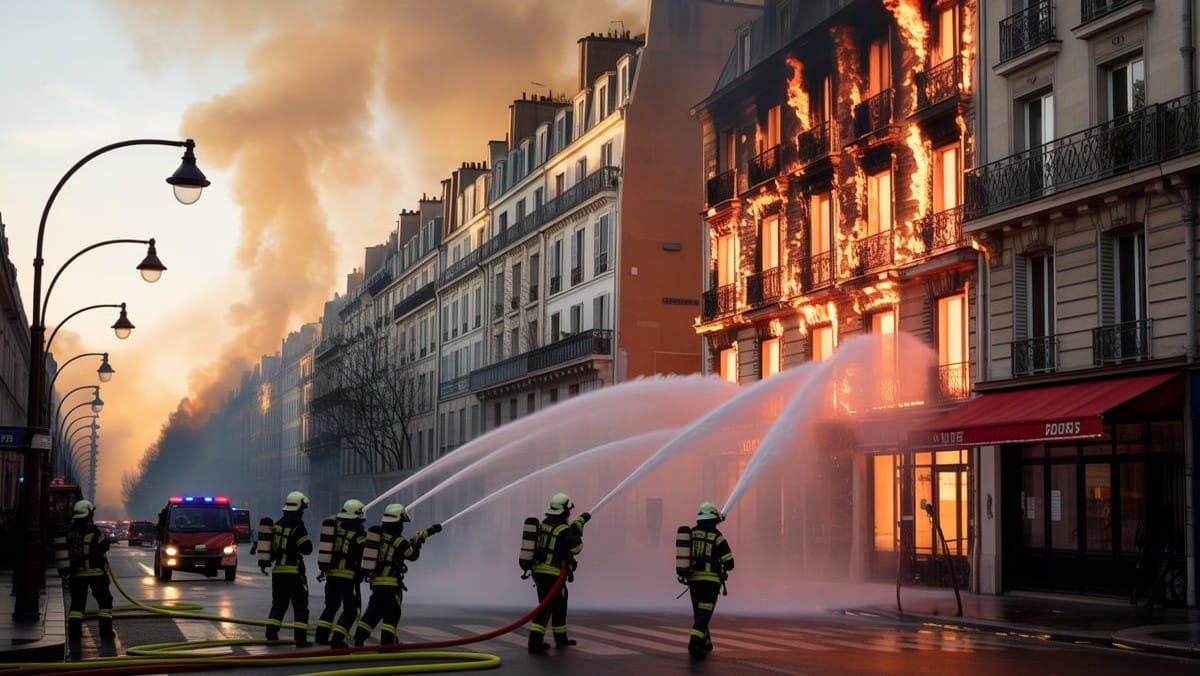 Paris : important incendie en cours avenue Rapp, les pompiers toujours mobilisés