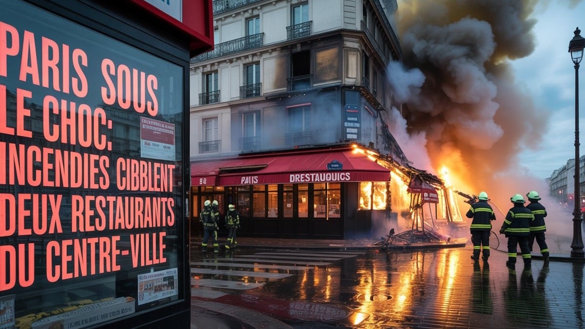 Paris sous le choc : incendies ciblent deux restaurants du centre-ville