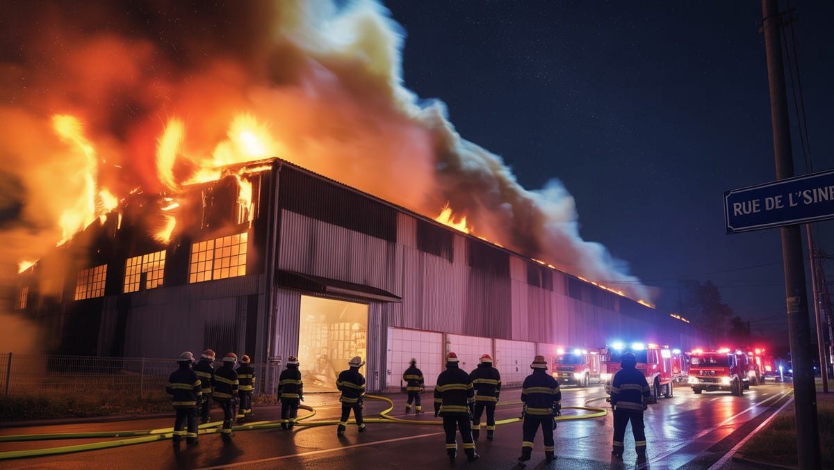 Plestin-les-Grèves : un feu de hangar mobilise 18 pompiers en pleine nuit