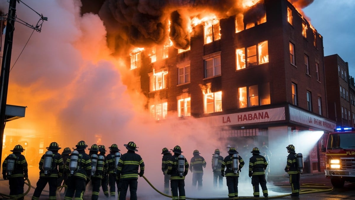 Pornic : un incendie spectaculaire mobilise plus de 50 pompiers dans un immeuble