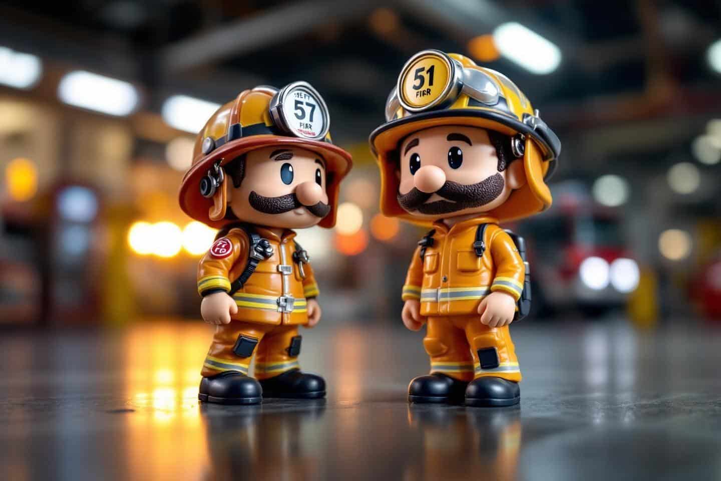 Porte-clés EPA sapeurs-pompiers en PVC - véhicules miniatures et accessoires pompiers