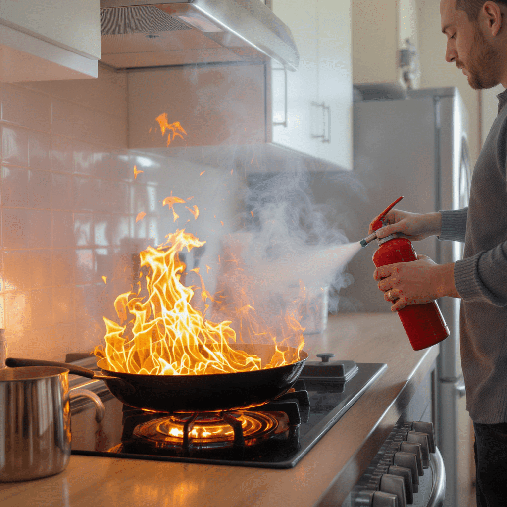 Comment réagir face à un feu de friteuse ou feu de cuisine ?