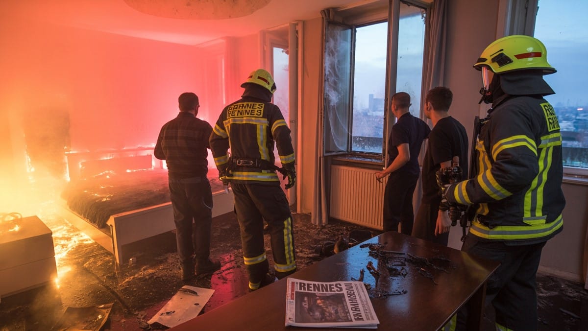 Rennes : 23 pompiers mobilisés pour un feu dans une chambre d’appartement