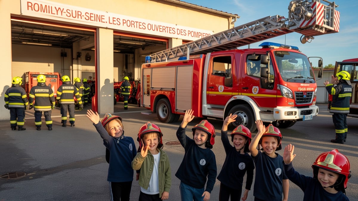 Romilly-sur-Seine : les portes ouvertes des pompiers séduisent malgré la chaleur
