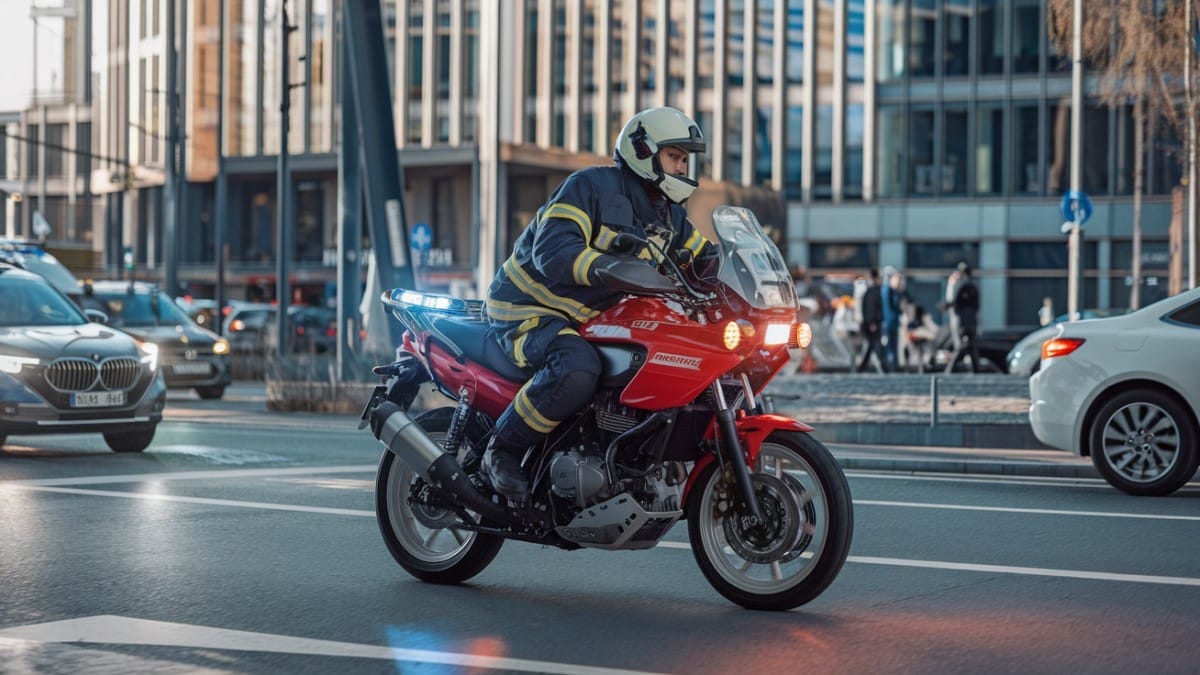 Technologie embarquée pour les motos des pompiers