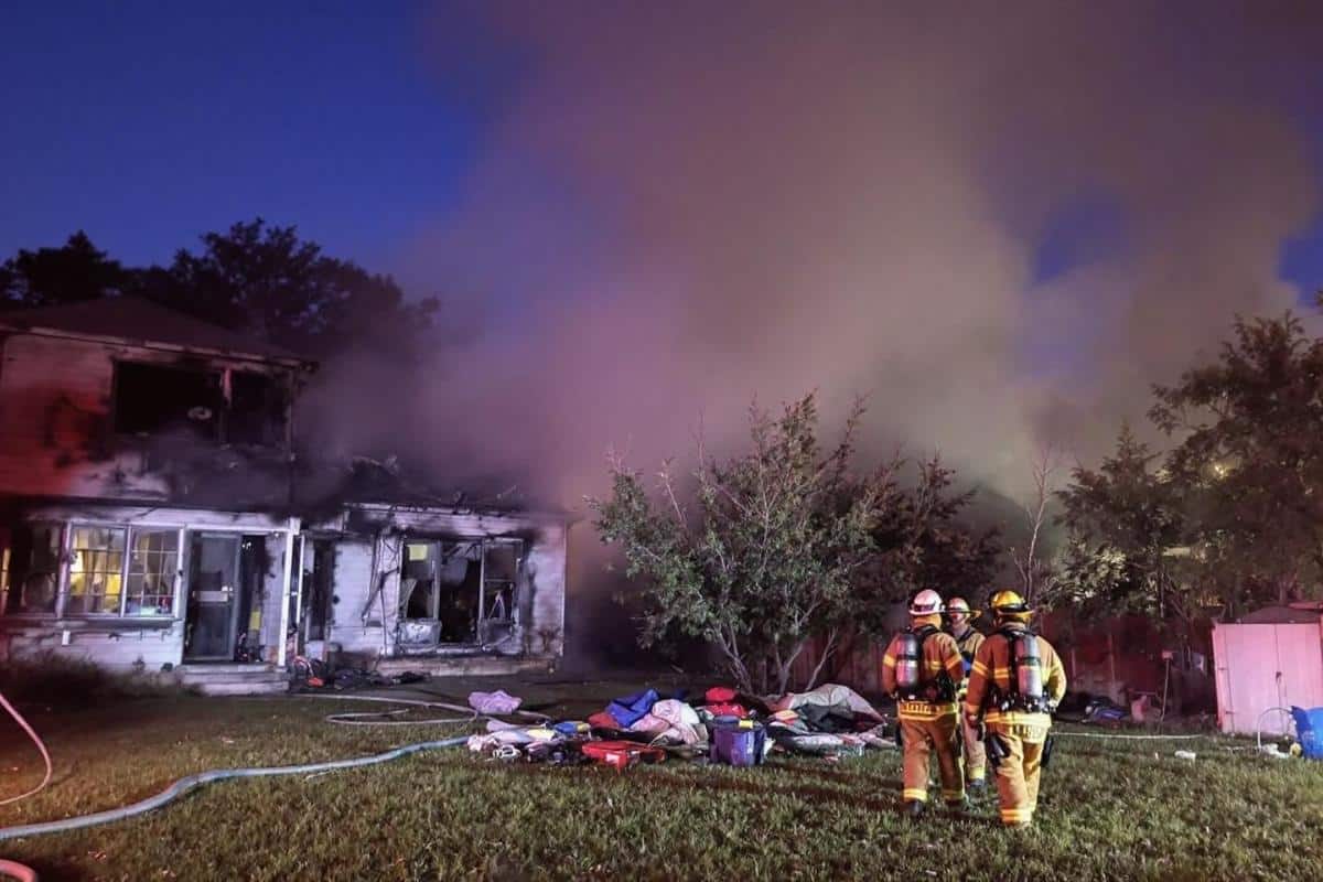 Trois habitations touchées par un incendie, un pompier blessé lors de l'intervention