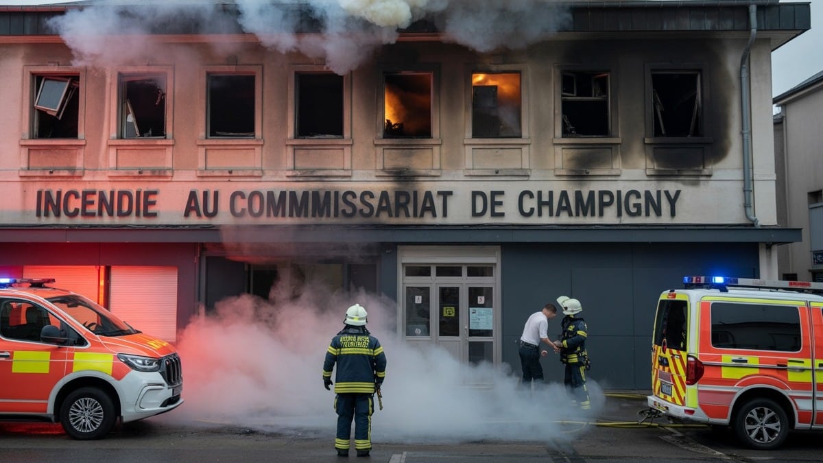 Val-de-Marne : incendie au commissariat de Champigny, un riverain blessé