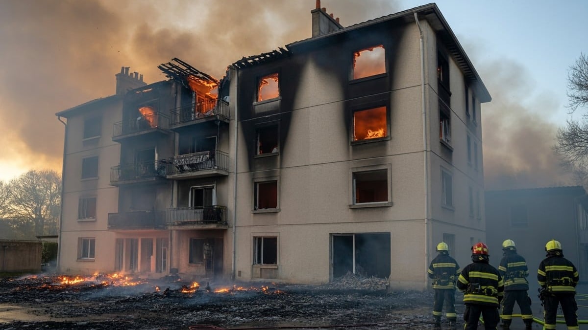Vannes : incendie à Ménimur, trois appartements détruits