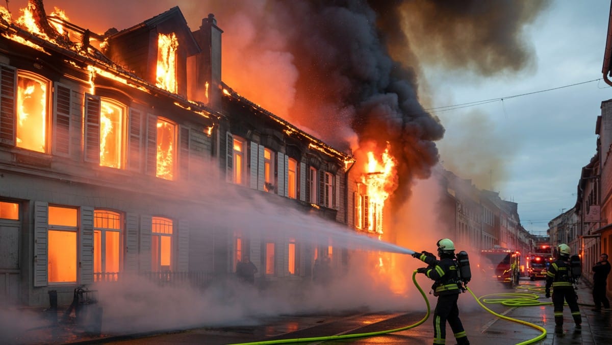 Violent incendie à Combleux : trois habitations ravagées, 50 pompiers déployés