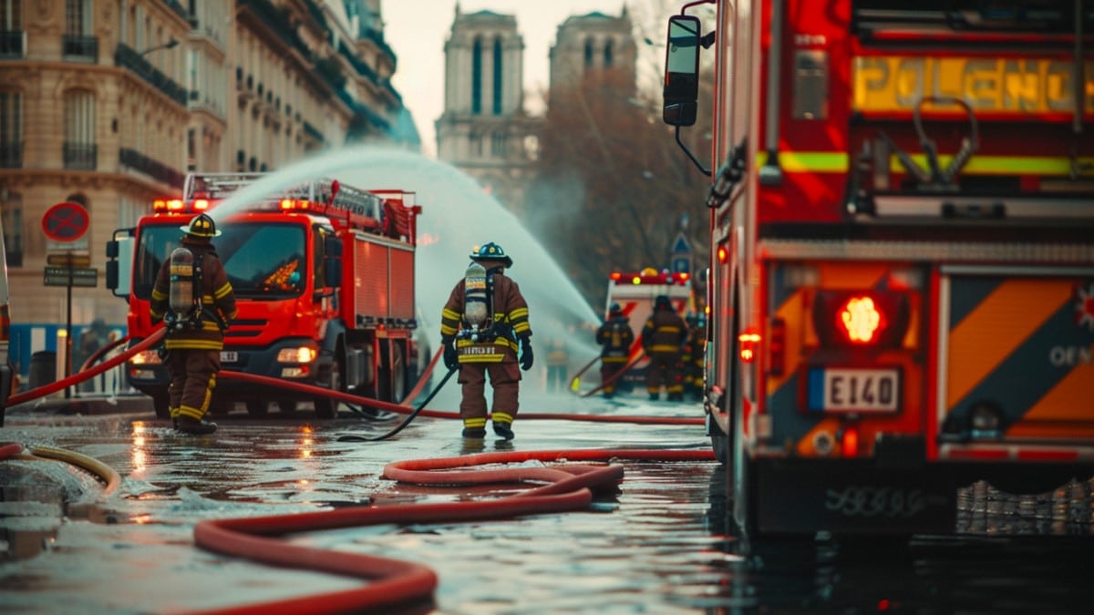 Intervention des pompiers à Paris