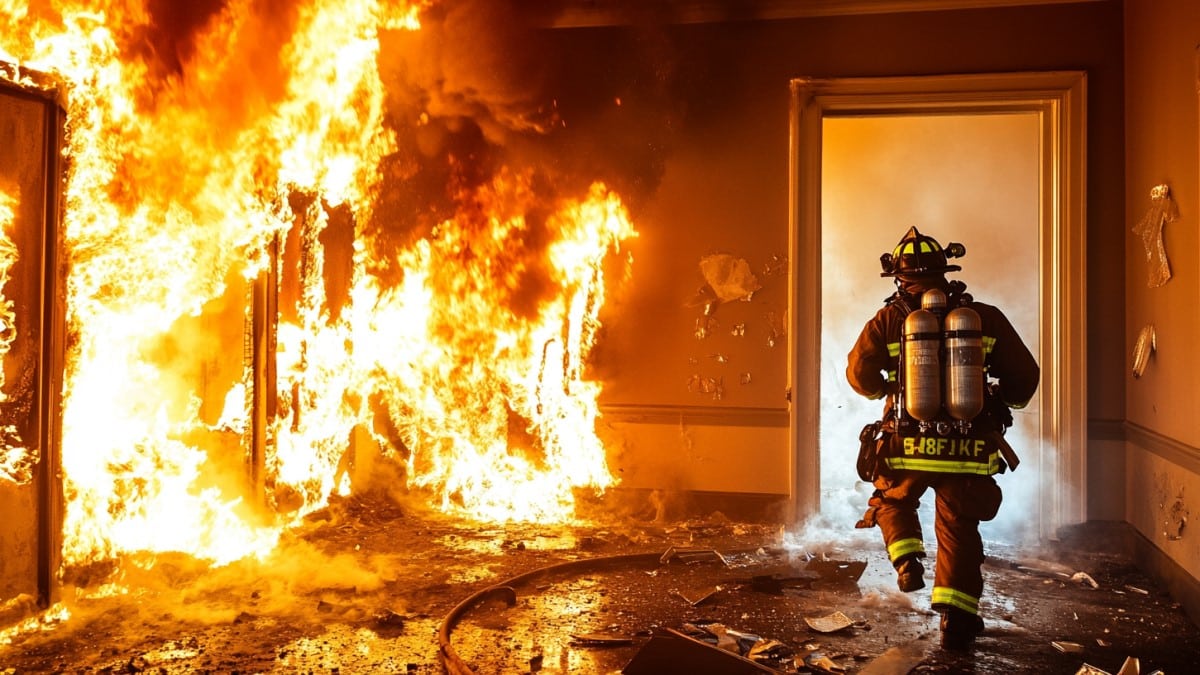 Incendie dans un bâtiment