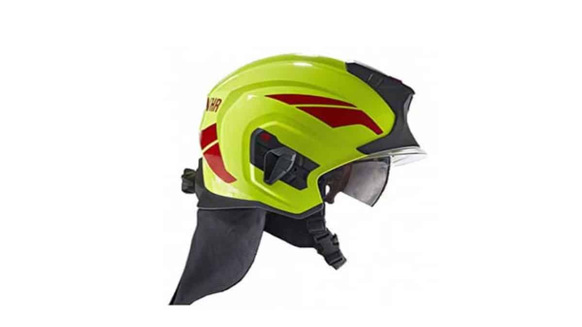 Casque de pompier jaune