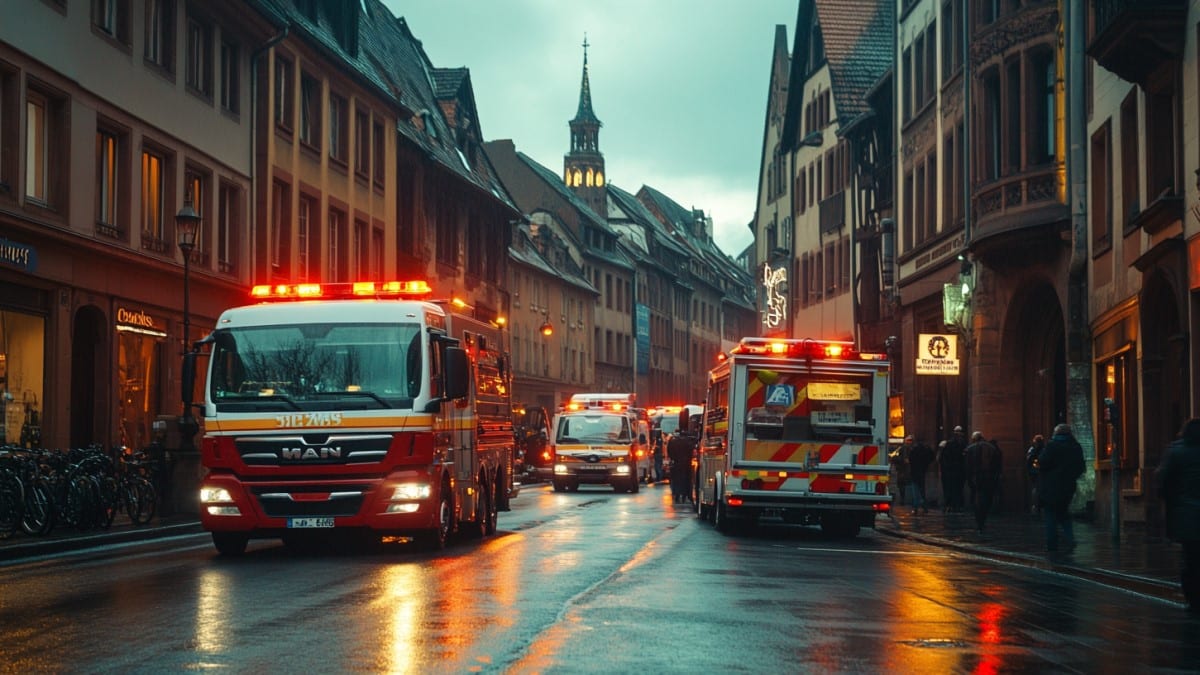 Pompiers en intervention urbaine