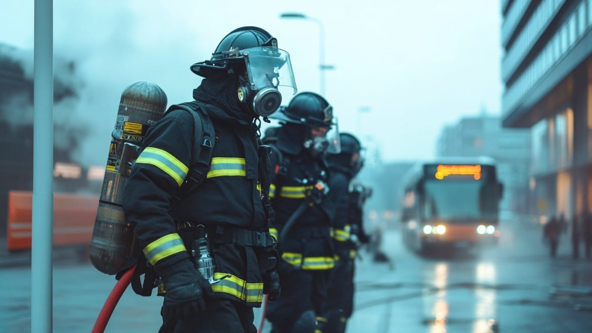 Pompiers intervention en ville